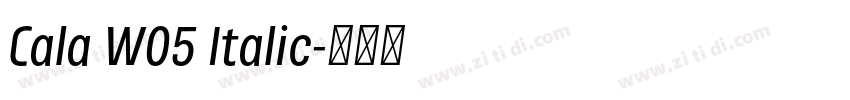 Cala W05 Italic字体转换